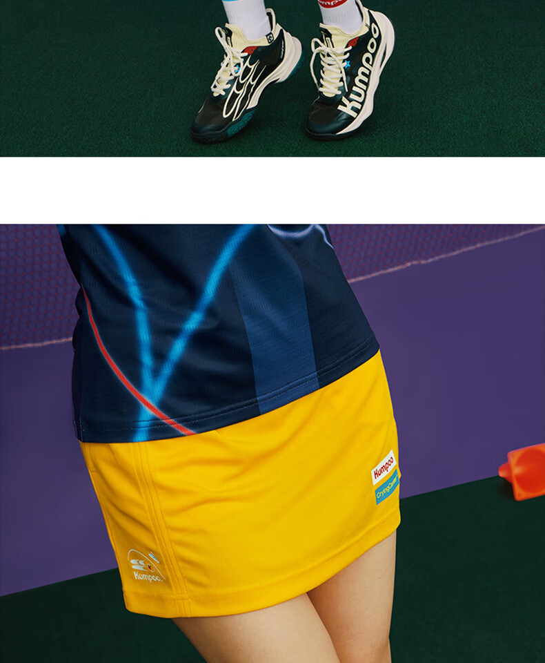 KUMPOO x Crying Center Collaboration Badminton Skirt Multi-color Casual Skirt ACQ251604 University Red XL 16