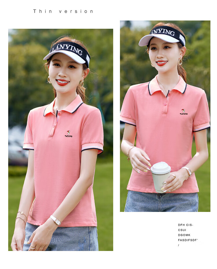 Woodpecker Pure Cotton Polo Shirt Women Short Sleeve Slim Fit Plus Size Casual Summer Top Dark Blue XL 9