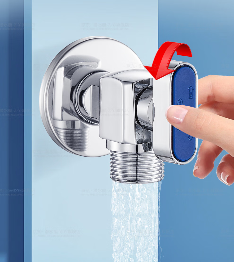 Submarine F1036A Brass Ball Valve, Brass Valve Core, Fully Open High Flow Gas Water Heater, Floor Heating, Wall-Mounted Boiler, Cold Water Valve 16