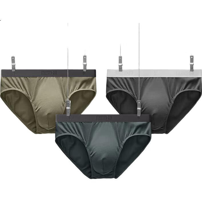 Мужские трусы Bananain Silver Skin 301P, с ластовицей из модала и хлопка Tencel, 10A антибактериальные, дышащие, ледяной шелк, для всех сезонов, подарочная упаковка, 3 шт.