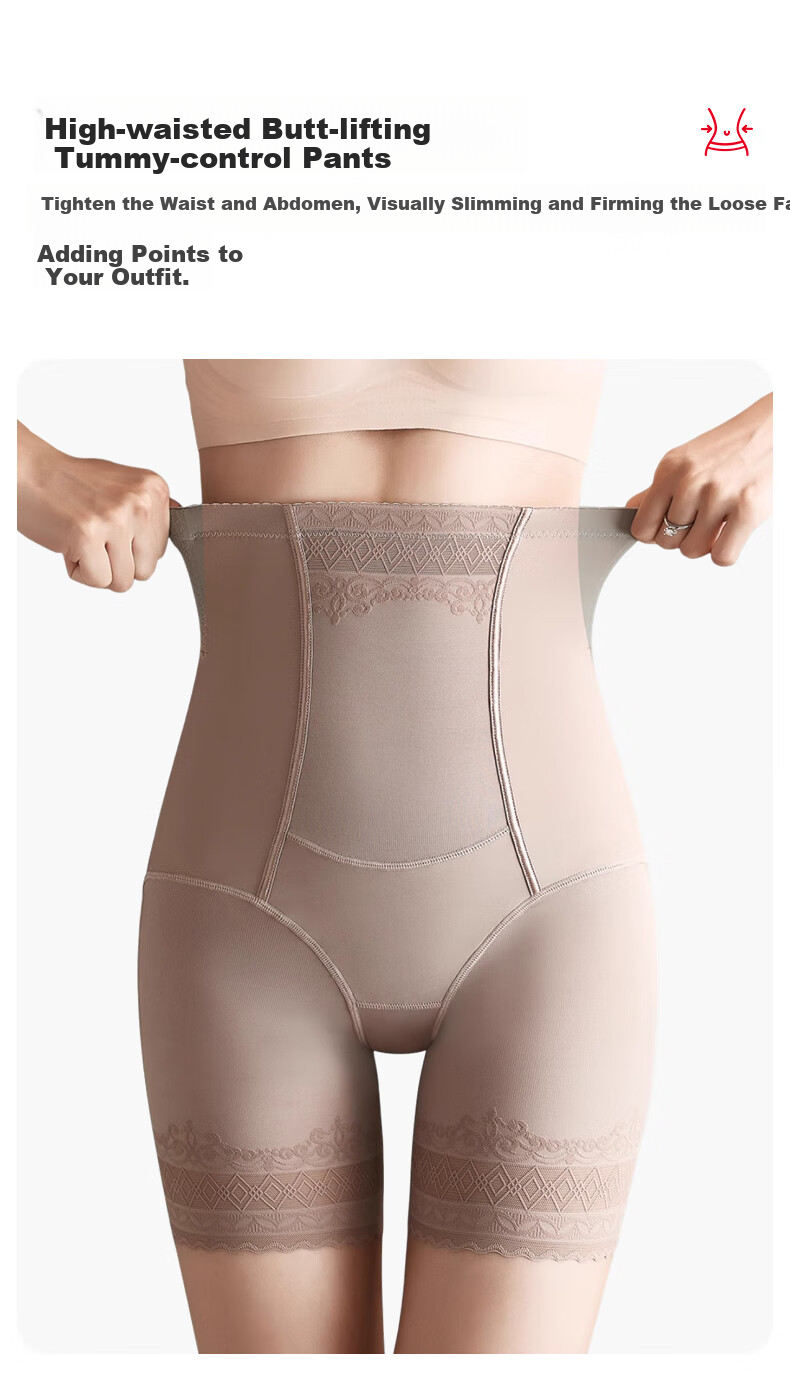 FitonTon Tummy Control Underwear for Women, Postpartum Waist Shaper, Butt Lifter, Strong Belly Slimming, Safety Shorts, Anti-Exposure, Non-Rolling Edge, Waist Cincher 1