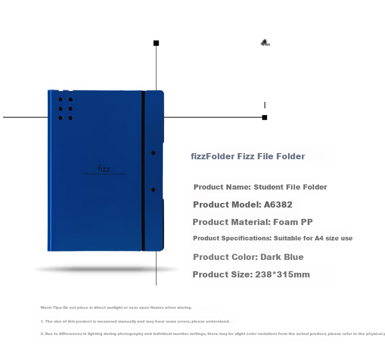Fizz A4 Thick Hard Horizontal Folding Clipboard/document Folder/organizer Pad/writing Pad/storage Clip, Office Supplies, Dark Blue A6382 7