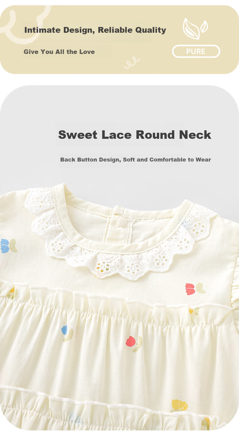 Youqi Baby Romper, Summer Thin Style, Pinafore, Infant Princess Outfit, Hundred-Day Bodysuit, Crawling Suit, Summer Clothing, Onesie 4