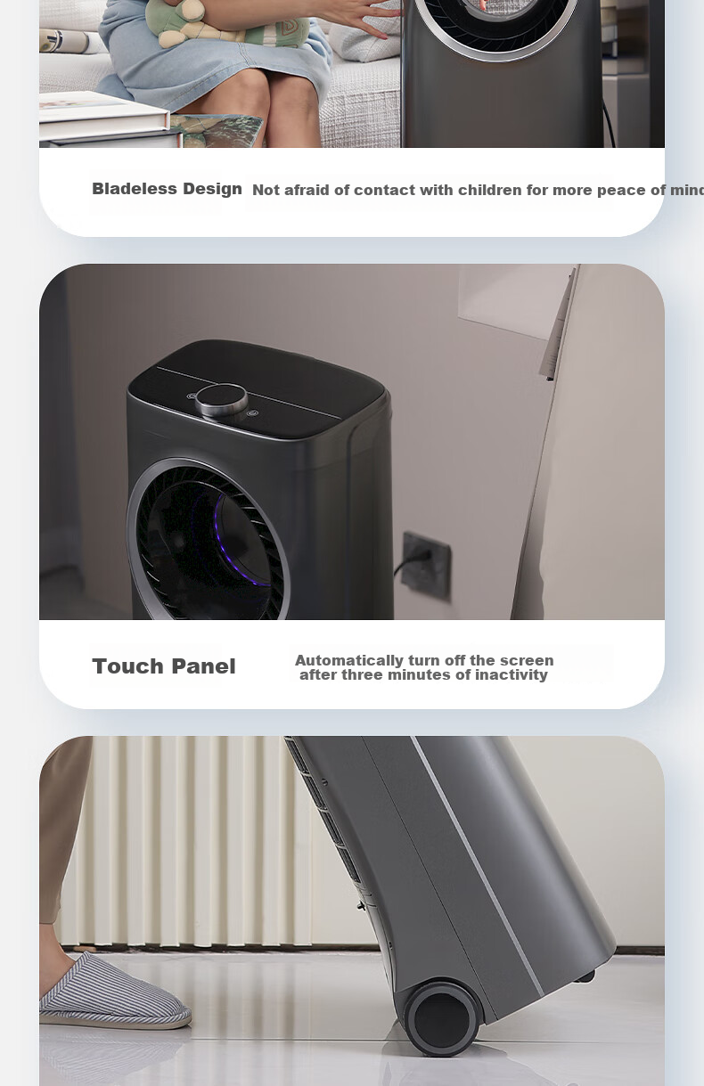 PHILIPS Air Cooler, Powerful Cooling Fan, Home Use Cold Air Machine, Dual-Purpose Heating And Cooling All-In Water-Cooled Bladeless Electric Fan, Circulating Fan, Dual-Use Heater, Warm Air Machine ACR4248X 12