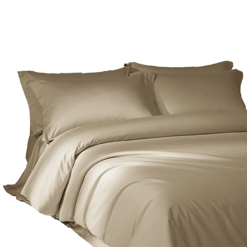 MIDO HOUSE Mingdu 100% Cotton Duvet Cover Single Piece, All-Cotton Dormitory Quilt Cover, Double Size A-Class 200*230cm, Champagne Gold