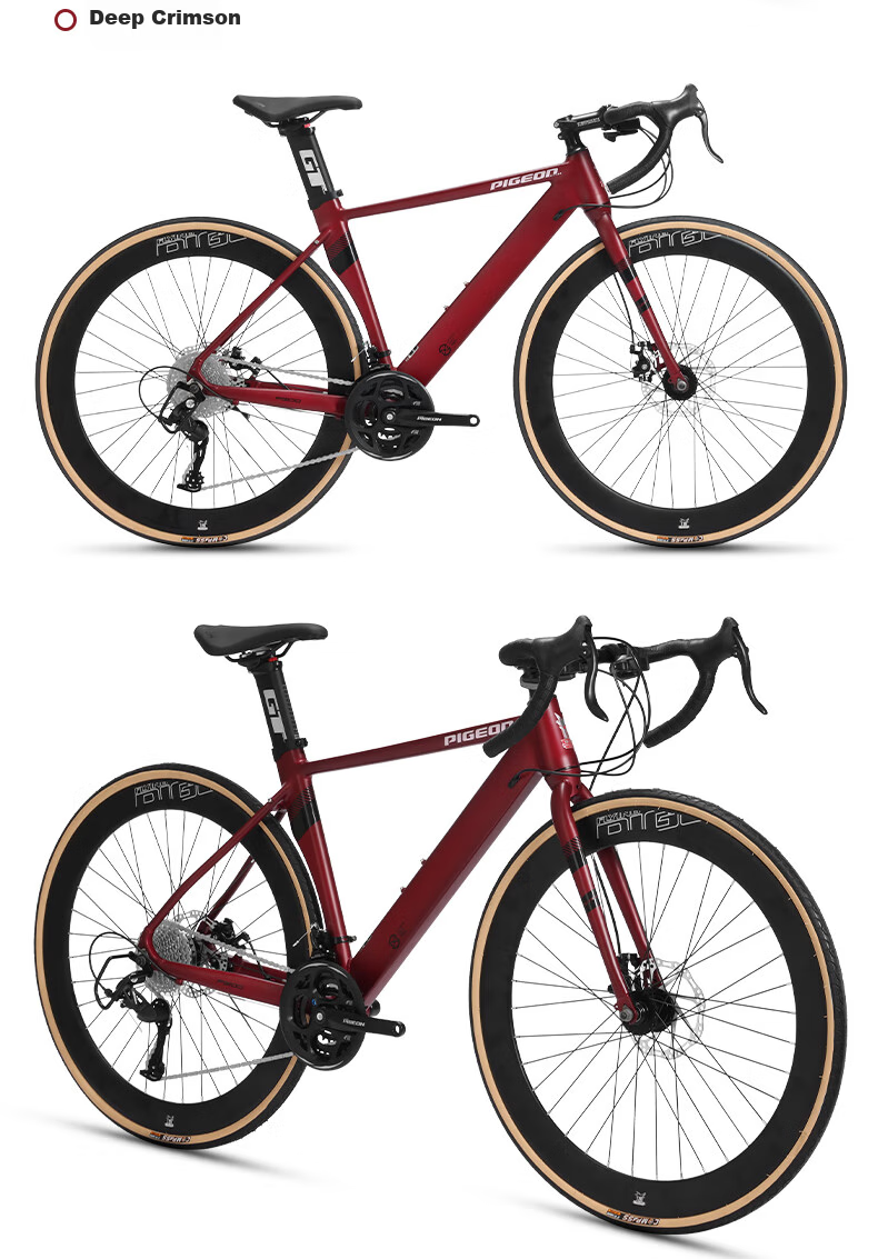 FG FLYING PIGEON Road Bicycle, 700C Aluminum Alloy Frame, 27-Speed, for Men And Women, Adults And Students, City Racing Bike, Nebula Gray 20