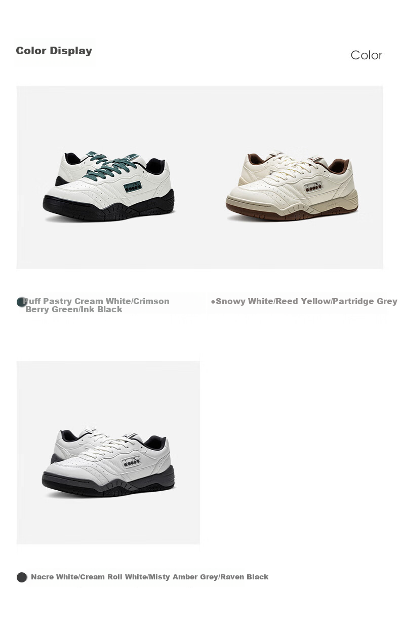 Diadora Men's And Women's Casual Shoes Action Racer, Agate White/ebony Gray/black, Size 37 19