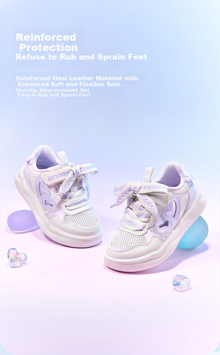 BALABALA Children's Shoes, Kids' Sneakers, Breathable Mesh Shoes, Girls' Shoes, Hollow Design, Summer 2025, Sweet And Trendy, 208225141001 3