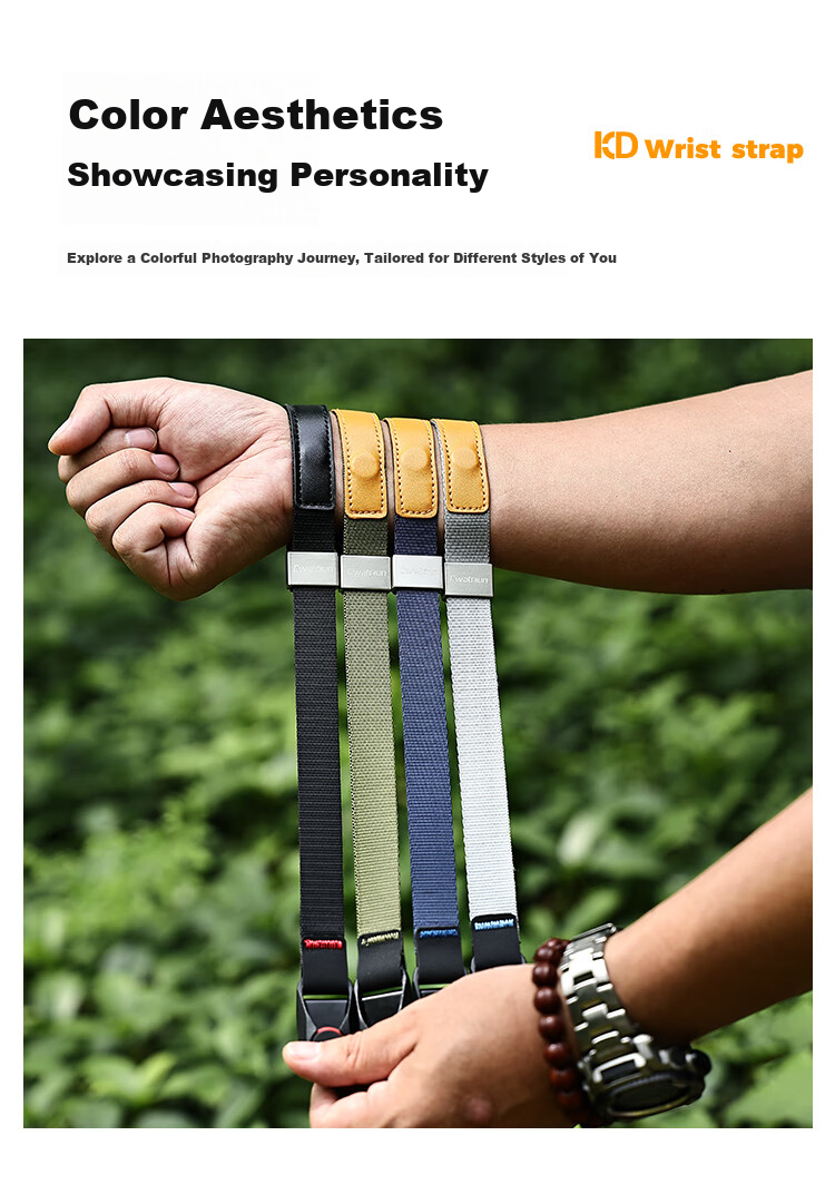 CWATCUN Camera Wrist Strap with Magnetic Quick Release Buckle, Compatible with Sony, Fuji, Canon, Niko 7