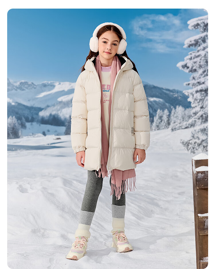 BALABALA Kids Down Jacket Boys Girls Outerwear 2025 Autumn Winter Baby Clothes Mid-Length Warm Fashion Top 7