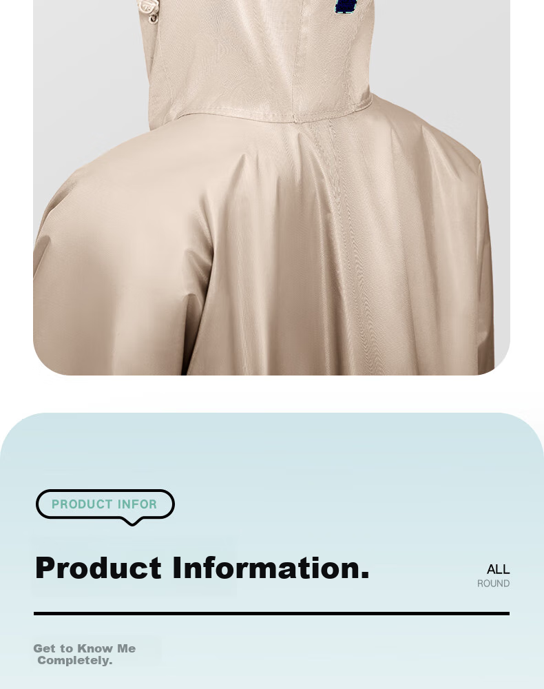Yadi Electric Bicycle Raincoat Poncho for Men And Women, Adult Cycling Scooter Thick Long Style with Reflective Strips Single-Person Rain Poncho 20