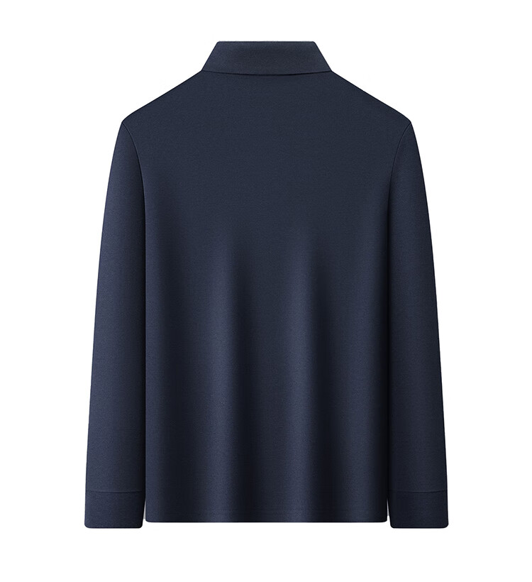 MONTAGUT [Soft Cotton Comfort & Crisp Skin-Friendly] Spring Casual Simple Long-Sleeve Polo Shirt Men's T-Shirt JG Gray-Blue 2XL 16