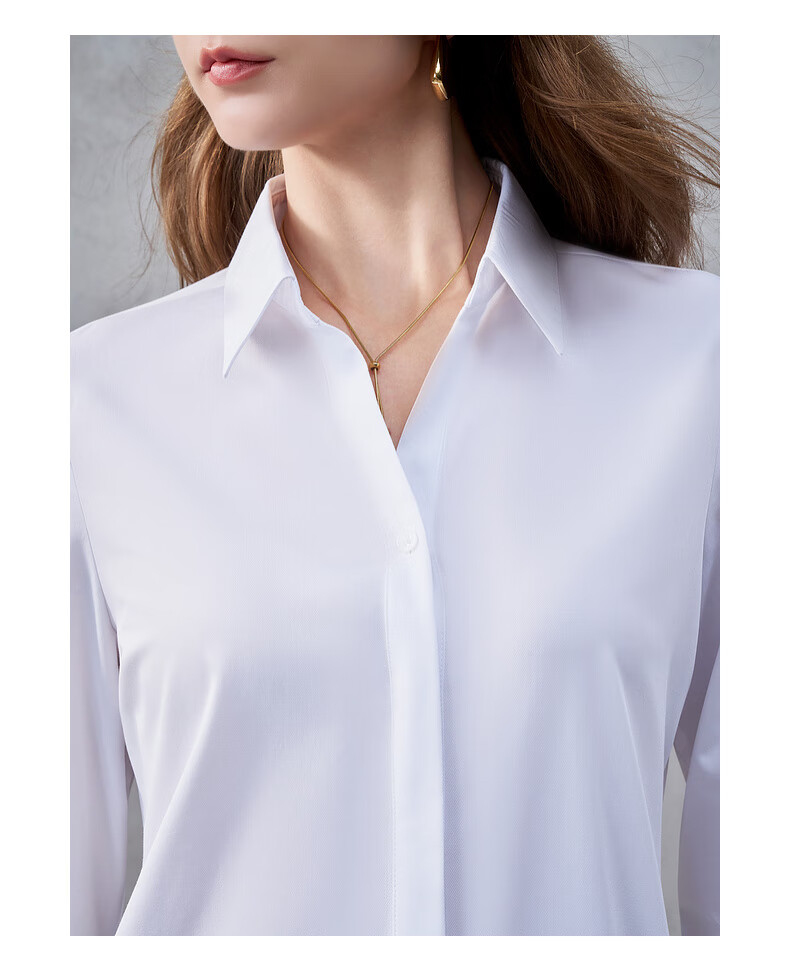 G2000 Modal Stretch Women's Long Sleeve Business Shirt, Comfortable for All Seasons, Mall Edition 5