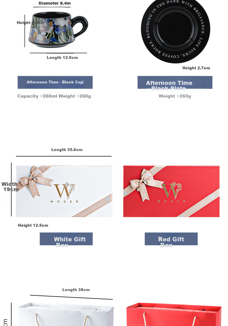 WOOCH [Mid-Autumn Festival Gift] Wedding Coffee Cup Gift Box for Newlyweds, Housewarming, Birthday Gifts for Bride And Groom 5