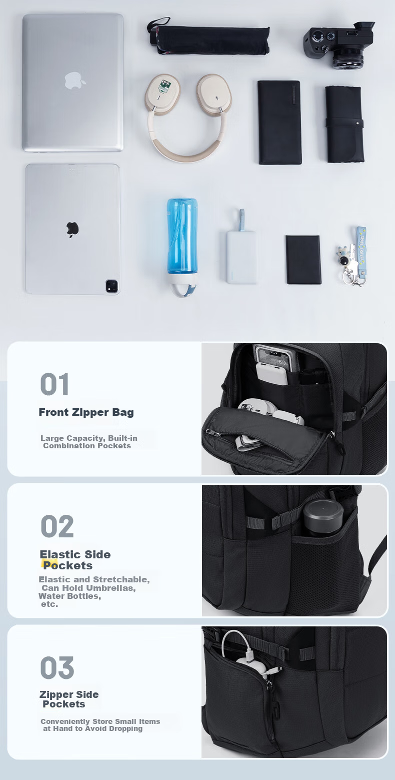 High Sierra Backpack, Large Capacity Travel Bag, Outdoor Hiking Pack, Water-Resistant, Expandable, Durable, Multifunctional Travel Bag 4