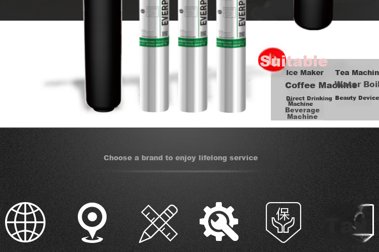 Everpure Coffee Shop/Milk Tea Shop/Chinese Restaurant Direct Drinking Filter Zero Wastewater 5.1L/min 5100L Water Production Commercial Water Purifier MC2 Triple High-End Model 3