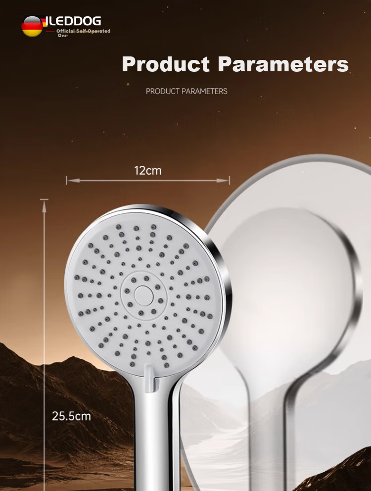 ILeddog [Germany] Large Panel Three-Mode Powerful Pressure-Boosting Shower Head Bathroom Handheld Shower Set HL-005 14