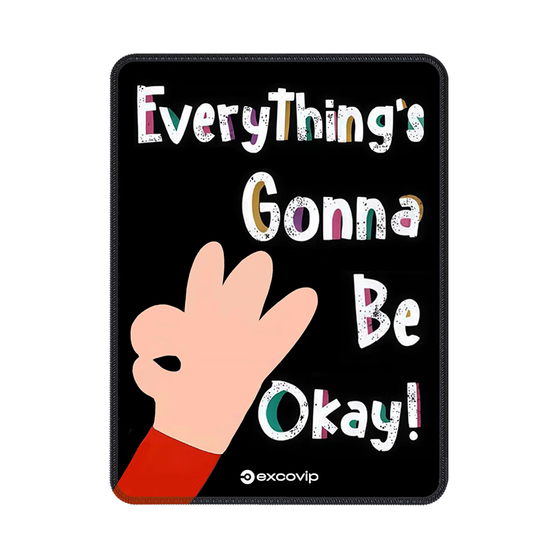 EXCO Mouse Pad, Small OKay Rectangular Computer Desk Pad, Mini Small Size, Fine Surface Gaming Keyboard Pad, Portable And Washable, 0554