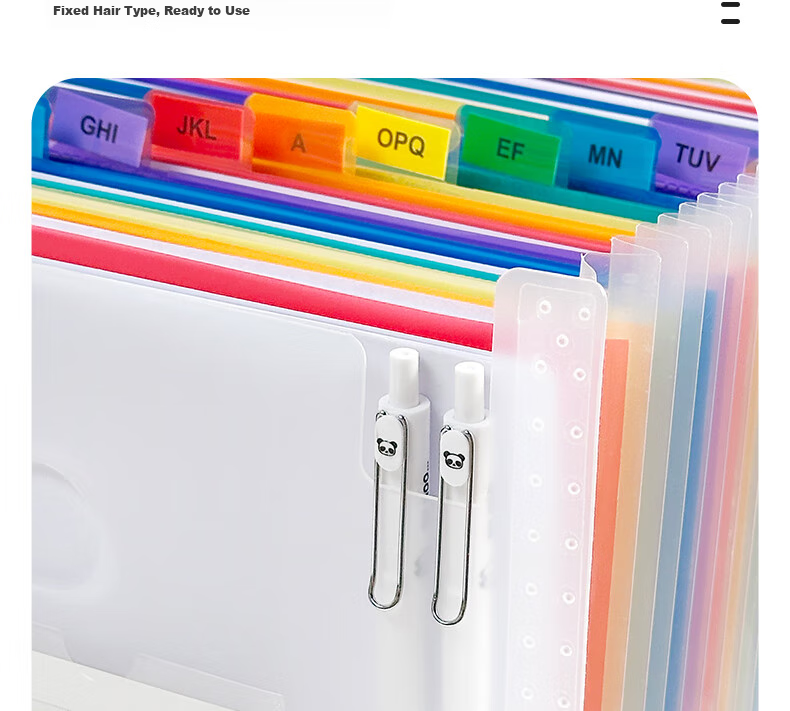 Sannianerban [Back to School Essential] Colorful 24-Grid File Folder Exam Paper Storage Bag, Large Capacity Accordion File, Expandable Document Organizer, Receipt And Document Storage Folder, Transparent 9
