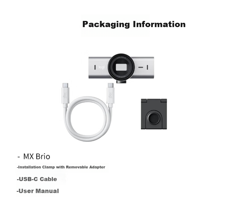 Logitech MX Brio 700 4K HD Webcam for Live Streaming, Video Calls, Meetings And Online Classes with Privacy Cover, Pearl White 4
