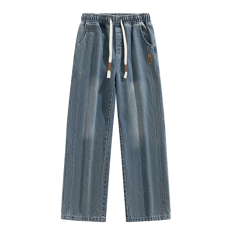 Warrior Men's Straight Leg Jeans American Style Wide Leg Casual Loose Gradient Pants 5011 9