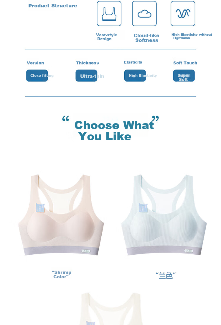 Dushiliren Children's Underwear, Girls' Underwear, Puberty Development Period, for Middle School Students Aged 12-16, Small Vest, Young Girl Bra 16
