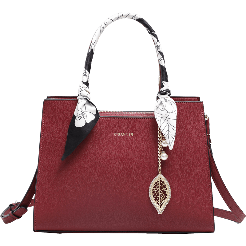 C.BANNER Women's Handbag, Cowhide Leather Tote Bag, Crossbody Bag for Mothers, Middle-Aged Brand, Practical Birthday And Mother's Day Gift for Mom
