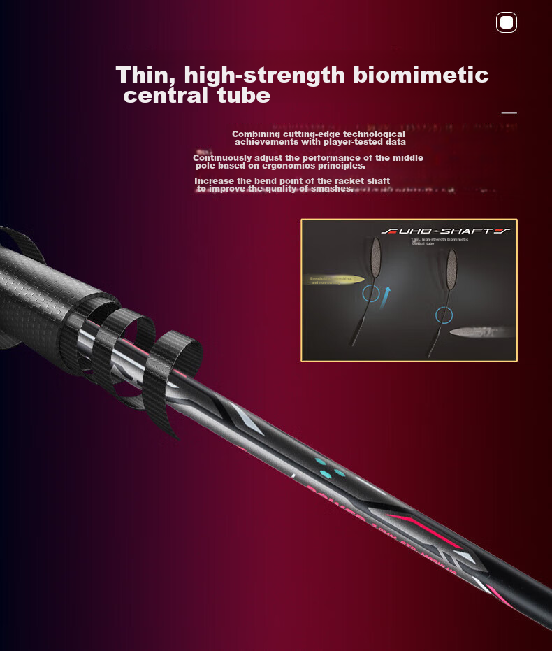 Li-Ning Badminton Racket, Thunder Small Steel Cannon, Full Carbon, Offensive Type, Ultra-Light, High Tension, Single Racket, Deep Dark Green, 4U, Pre-Strung 5