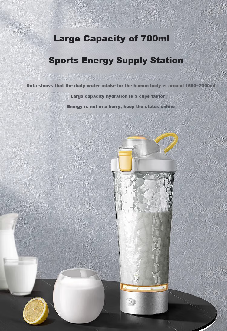 Mixiaoshu Electric Shaker Cup, Fully Automatic Blender, Tritan Material, Rechargeable, for Protein Powder, Smoothies, Milk, Coffee, Soy Milk, Water Cup 18
