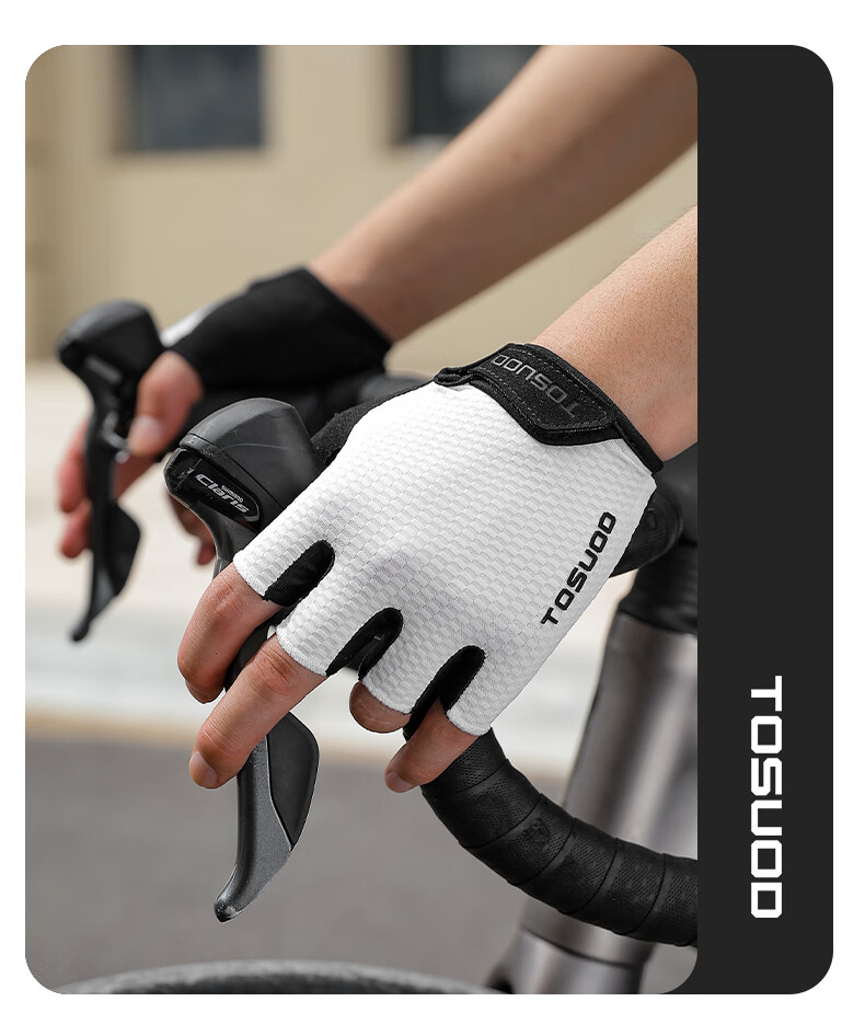 Captain Tas Cycling Gloves Short Finger Summer Lightweight Mountain Road Bike Half Finger Shockproof Protective Gloves for Men and Women 13