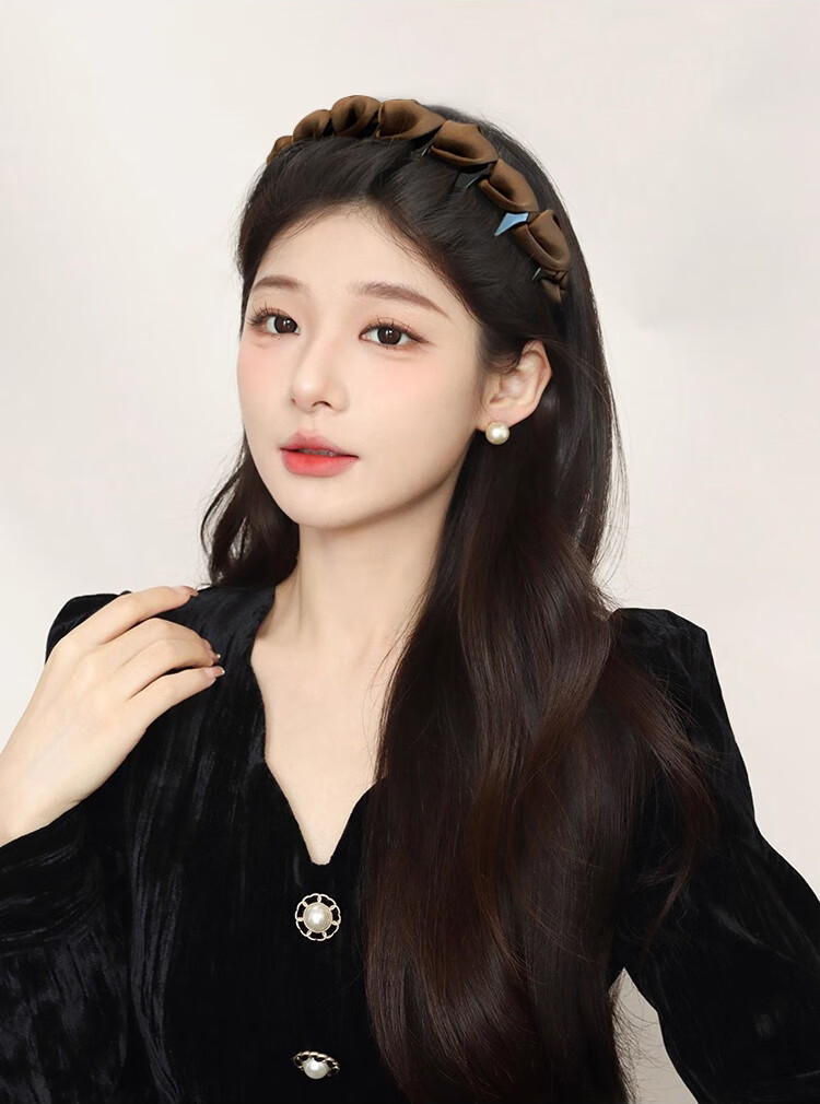 Elegant Evening Headband for Women High Crown Hairband Crushed Hair Clip Face Washing Headband Birthday Gift for Her 8