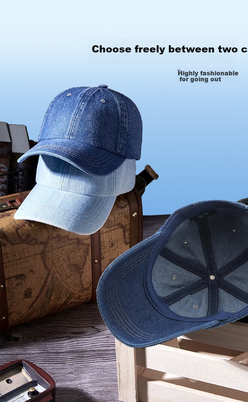 MMOPTOP Washable Baseball Cap for Men And Women with Wide Brim, Face-Slimming Effect, Large Size Hat for Sun Protectio 5