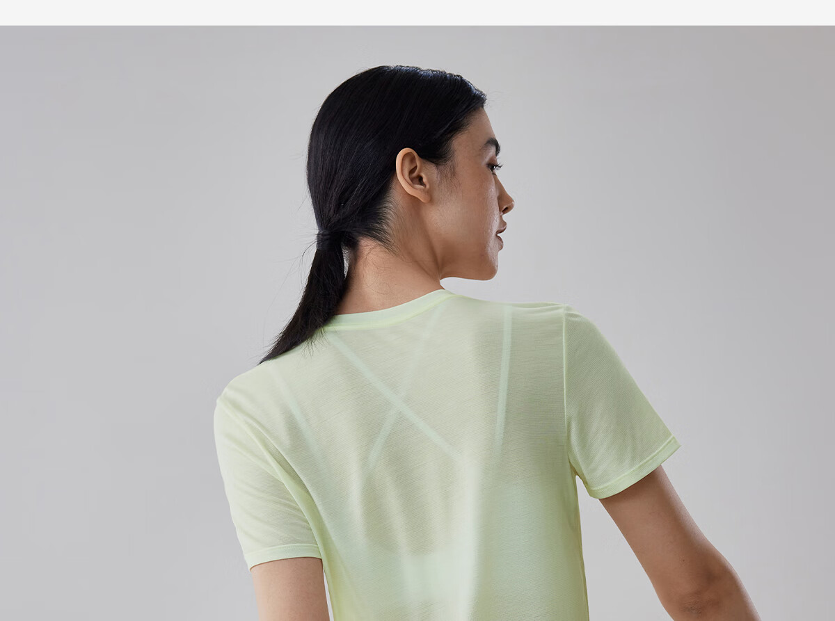 Gigt Quick-Dry Sports Short Sleeve for Women, Summer Tencel Breathable Round Neck Fitness Wear Yoga Top, Light Mist Pink, S 30