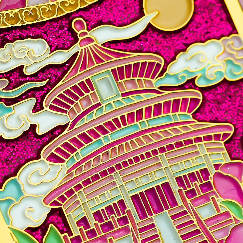 Xiao Diao Craftsman Beijing Palace Museum Cultural Creative Temple of Heaven Lantern Refrigerator Magnet Luminous Magnetic Sticker Hubei Provincial Museum Travel Souvenir Graduation Gift Birthday Bles
