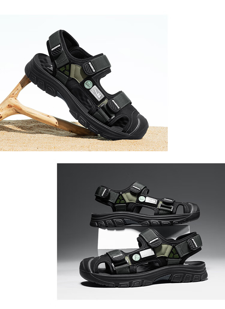 Warrior Men's Summer Sandals Driving Work Outdoor Casual Sports Water Hiking Beach Shoes Khaki/Brown Size 44 17