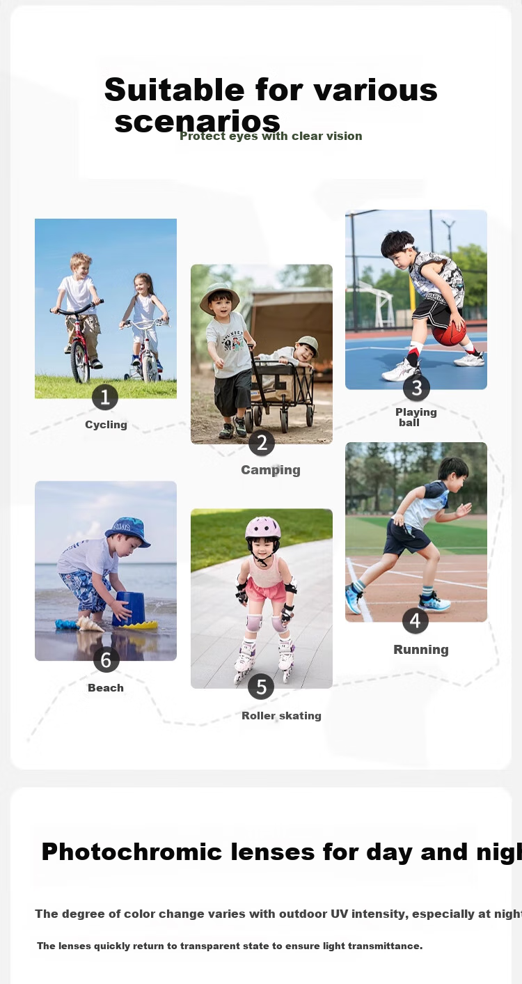 Angelamiao Children's Cycling Sunglasses for Boys And Girls, UV Protection Sunglasses for Sports, Running, Hiking, Protective Eyewear for School 2