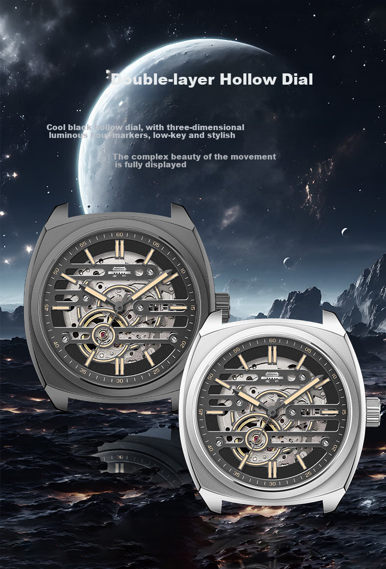 Beijing Men's Fully Automatic Mechanical Watch, Mechanical Master, Skeleton Luminous Birthday Gift for Me 5