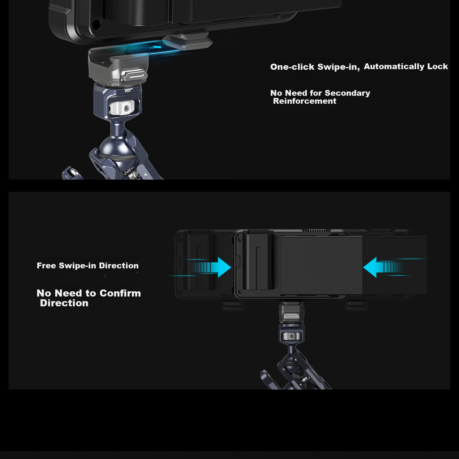 SmallRig 4491 Universal Quick-Release Cold Shoe Mount for Monitor, Fill Light, Microphone, And Arca-Swiss Camera Tripod Accessories 3