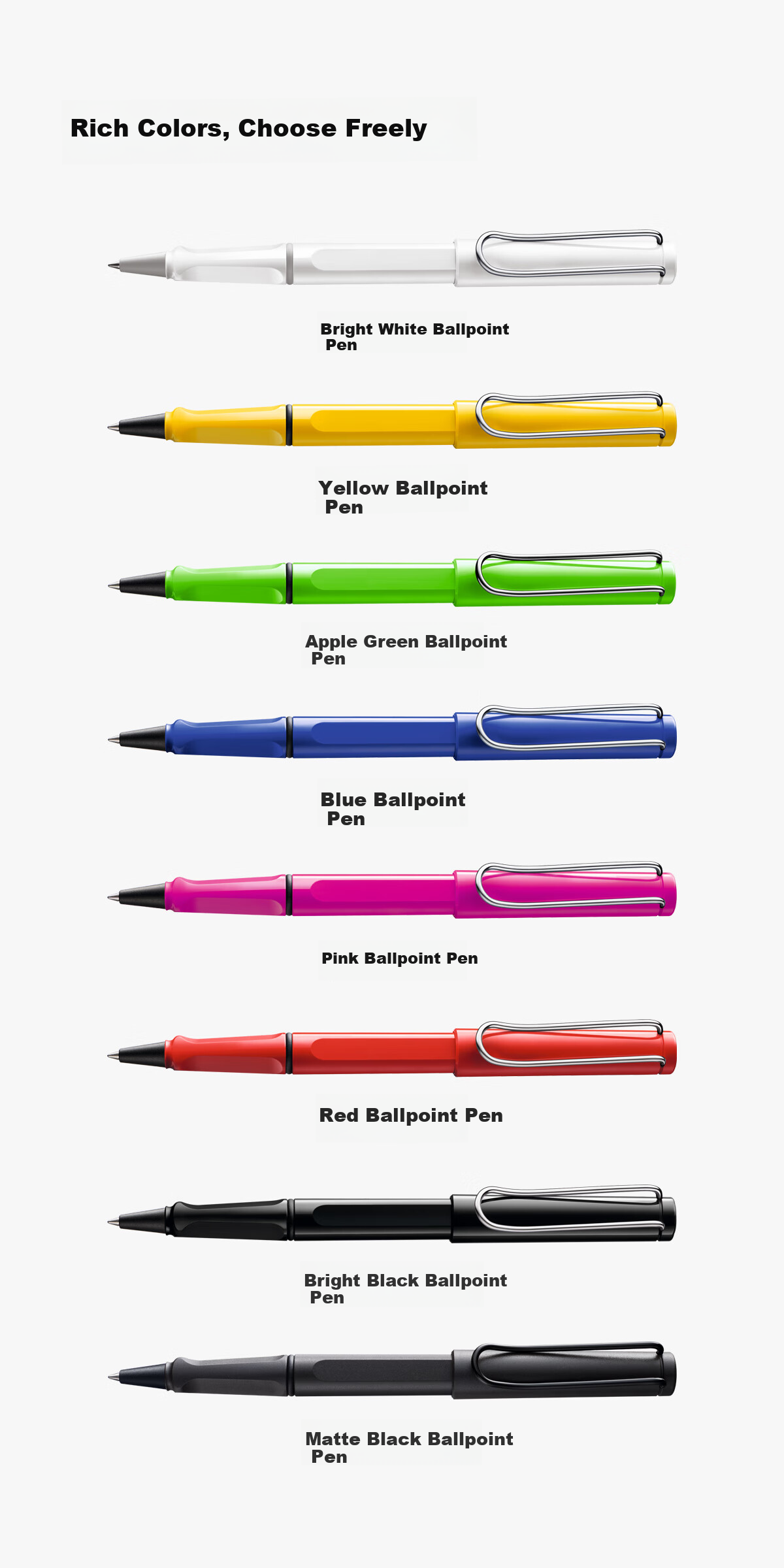 LAMY Ballpoint Pen, Safari Series Handwriting Practice Posture-Correcting Pen, Student Stationery Office Gift, Holiday Present Corporate Bulk Purchase, Red 316-0.7mm 8