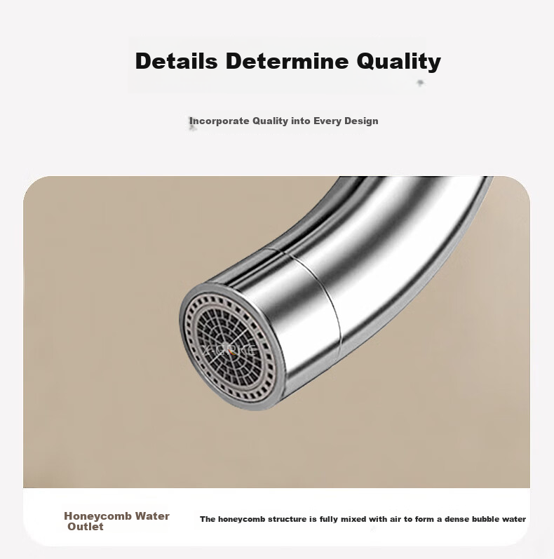 X-GRKE [Germany] Kitchen Faucet Hot And Cold Water Two-In 304 Stainless Steel Sink Faucet with 360° Rotation LR 20