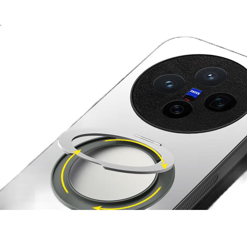 HOLDZU Чехол-книжка для Vivo X100 Pro/X100S Pro, противоударный, с подставкой, матовый, цвет "Глубокий космос" (черный)