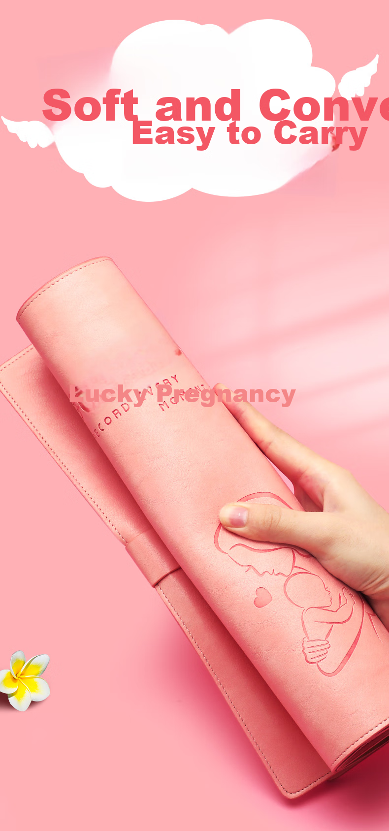 Faramon Pregnancy Check-Up Organizer Report Booklet, Portable Ultrasound Report Folder for Pregnant Women, Baby Pregnancy File Folder, A4-Pink (40 Sheets) 3