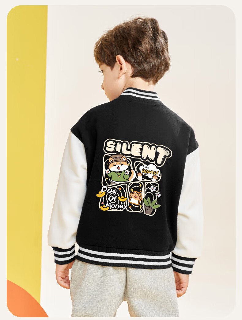 Baleno Boys' Baseball Uniform Set, 2026 Spring And Autumn Collection, Stylish Children's Outerwear, Two-Piece Sports Casual Outfit 11