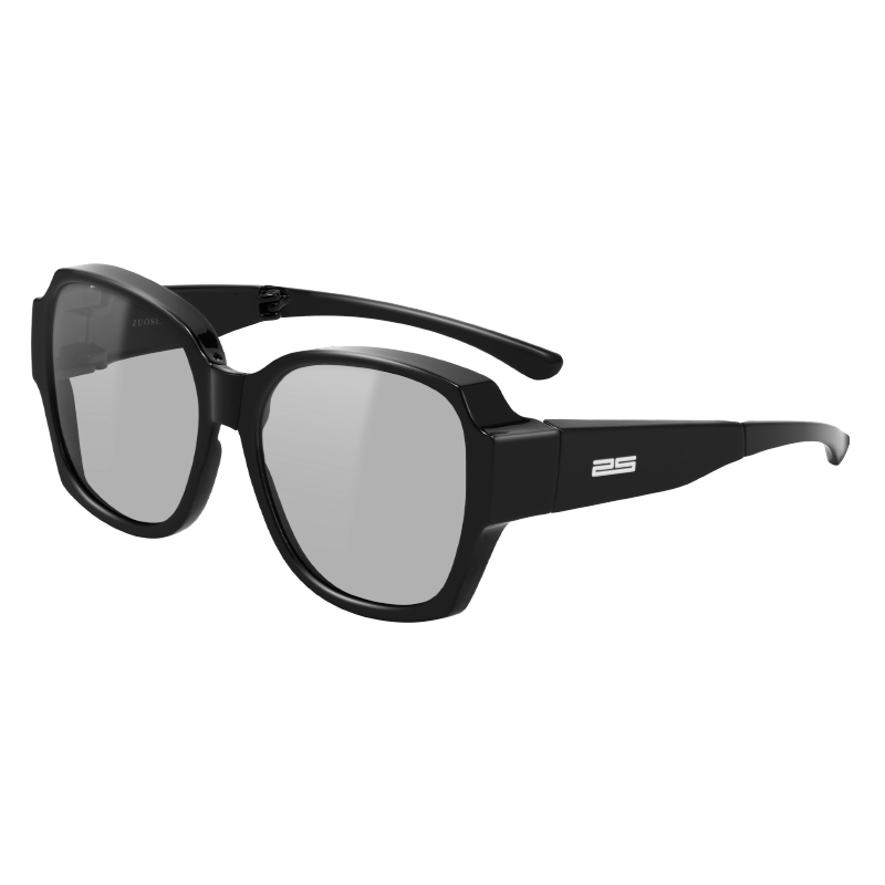 ZUOSEN Foldable Myopia Sunglasses for Women, Can Be Used with [Moon Black] Sunglasses, Comes with Storage Case, Photochromic Lenses