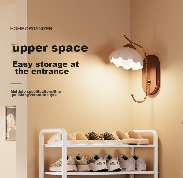 QIAONAMEI Shoe Rack, Simple Home Entryway, Dormitory, Indoor Rental Apartment, Multi-Layer Storage Shoe Shelf, 5 Tiers, QNM1245-WH 1