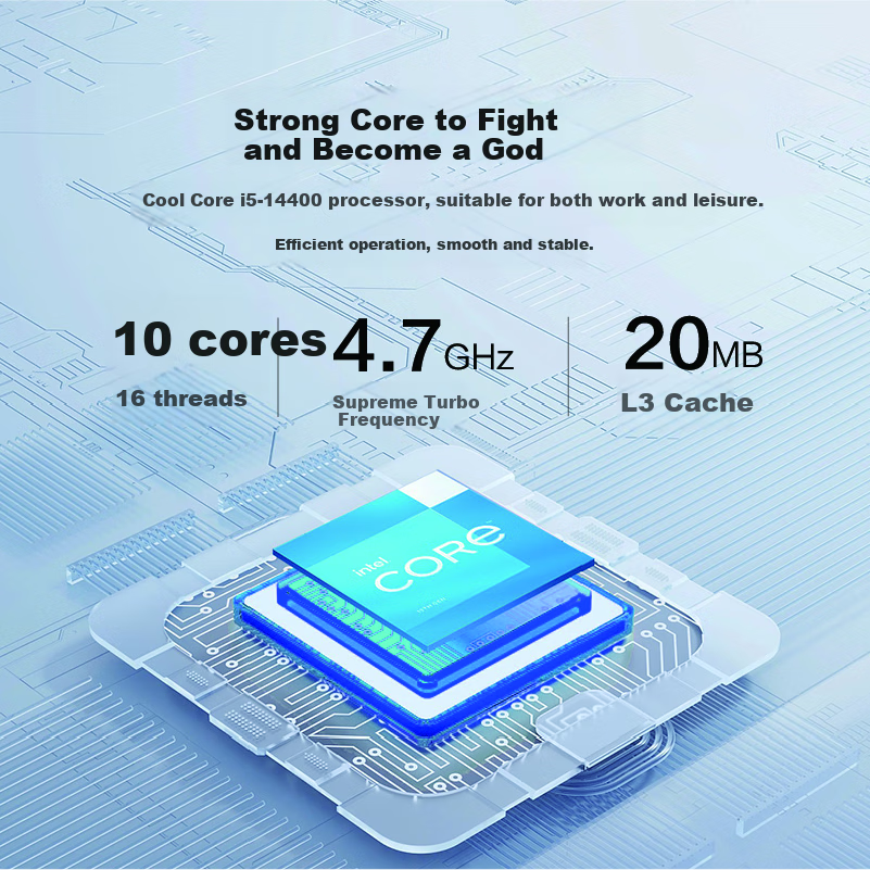 NINGMEI Zuo I5 14th Gen Core Solid State Home Office Assembly Computer Tower/UPCdeepseek