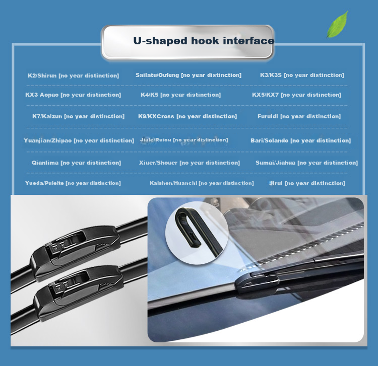 Aoye Windshield Wipers Suitable for Kia Sportage 11-19 Models/11-15 K5 Models, Frameless Wiper Blades, Front Windshield Wipers, 1 Pair, 24+18 Inches 9