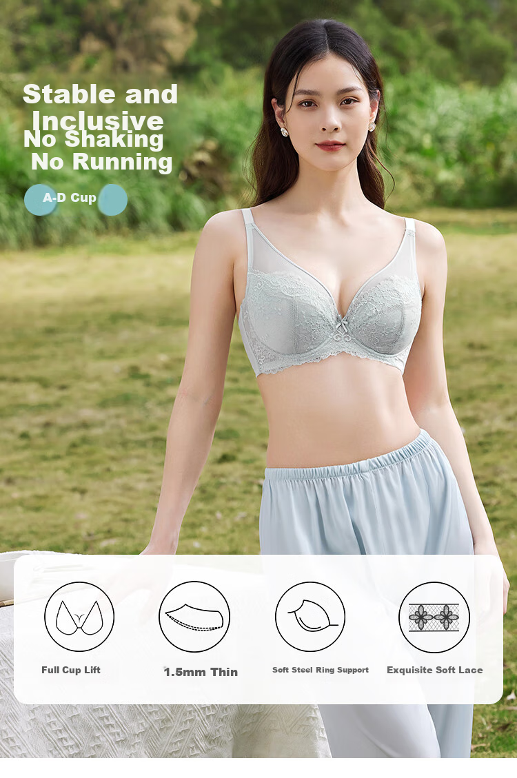Ordifen Women's Lifting Soft Wireless Bra with Cut-Out Cups, Beautiful Back Design, Seamless Breathable Thin Cup Brassiere XB4311 1