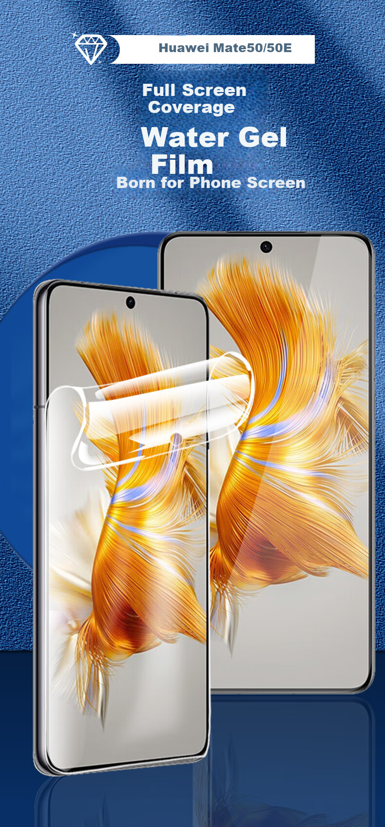 Smorss Screen Protector for Huawei Mate50 And Mate50E, Non-Tempered Hydrogel Film, Full Coverage High Definition Protective Film, Wear-Resistant Anti-Fingerprint 1