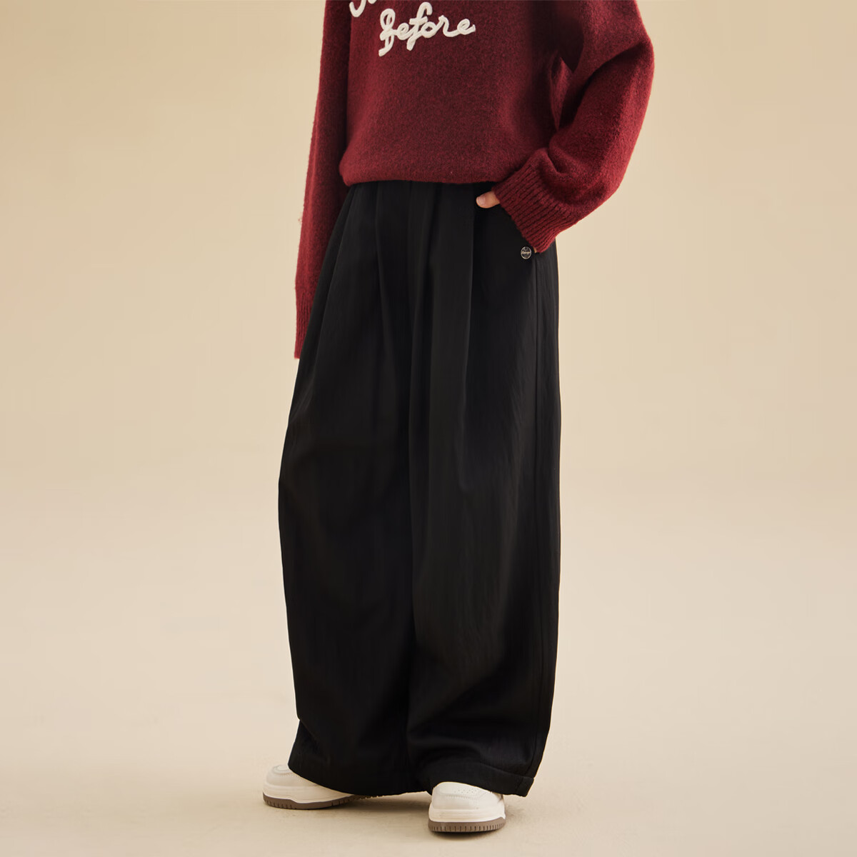 Chenchenma Parent-Child Fleece-Lined Sherpa Fleece Loose Casual Versatile Pants 7281D